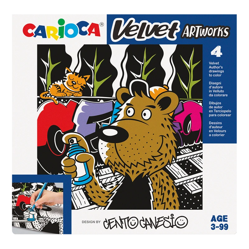 Carioca zamatové maľovanky 4 ks