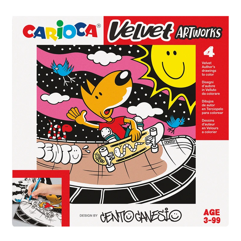 Carioca zamatové maľovanky 4 ks