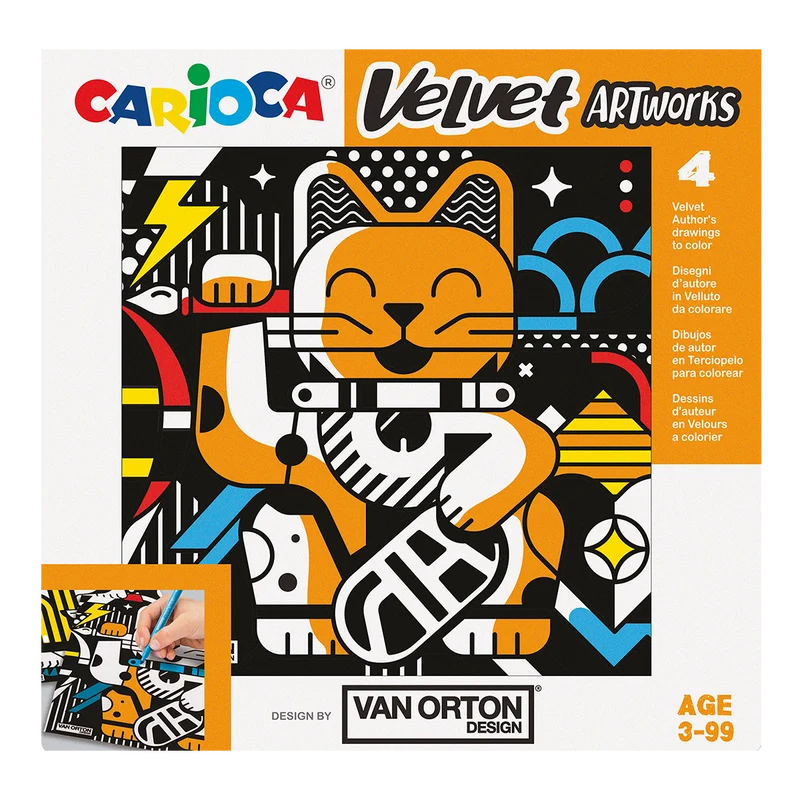 Carioca zamatové maľovanky 4 ks