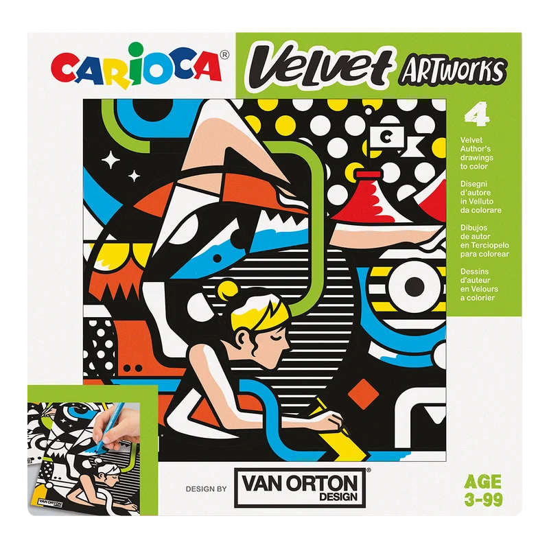Carioca zamatové maľovanky 4 ks
