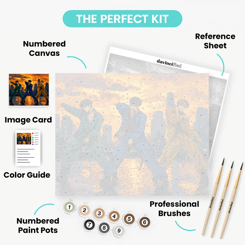 City Sunset Dancers - Paint by Numbers Kit