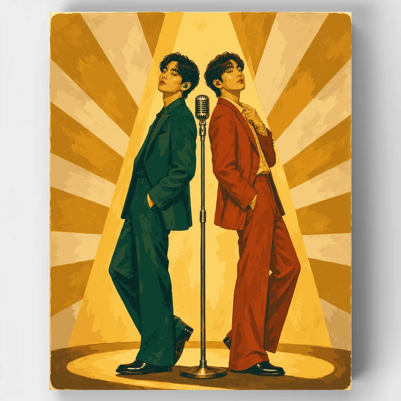 Duo Under Spotlight - Paint by Numbers Kit