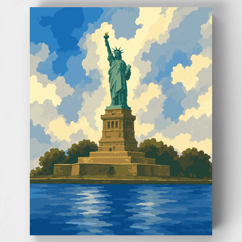 Torch Over Harbor - Paint by Numbers Kit