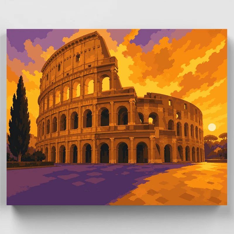 Colosseum at Sunset - Paint by Numbers Kit