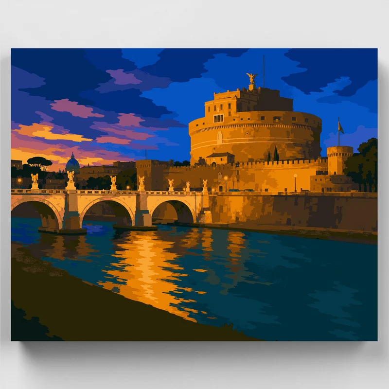 Castle at Twilight - Paint by Numbers Kit