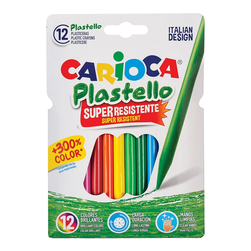 Plastové voskovky Carioca Plastello - 12 ks