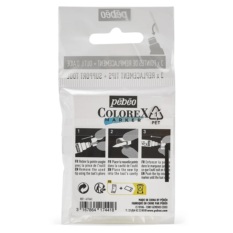 Pebeo Colorex sada náhradných hrotov do fixiek 1 mm – 3 ks