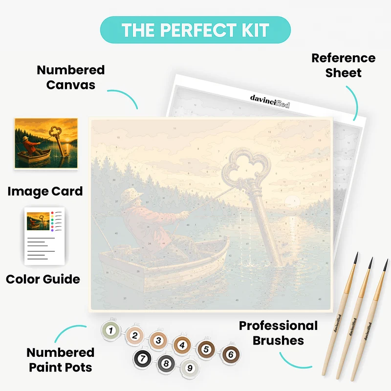 Fisherman's Golden Key - Paint by Numbers Kit