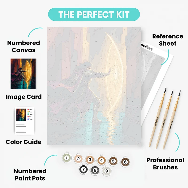Arcane Portal Knight - Paint by Numbers Kit