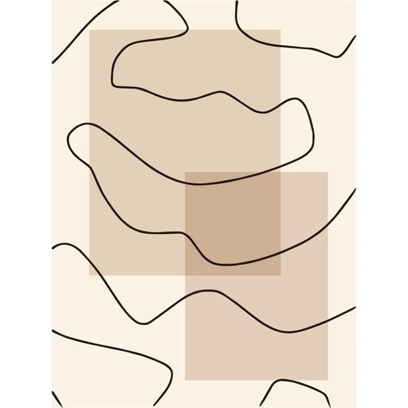3er Poster Set Beige Modern 40x50cm