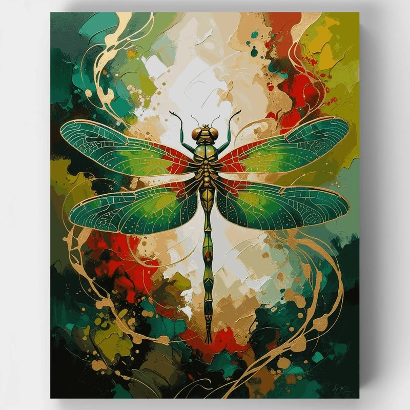 Emerald Dragonfly - Paint by Numbers Kit