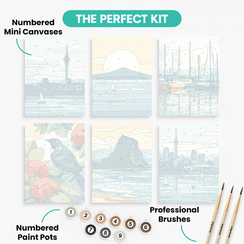 Auckland - Mini Paint by Numbers Set