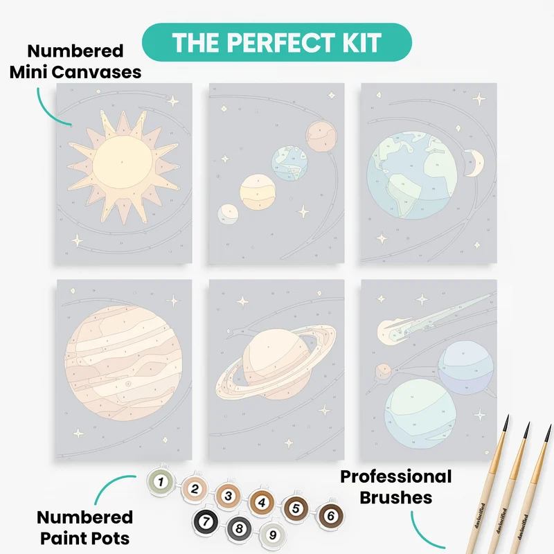Solar System - Mini Paint by Numbers Set