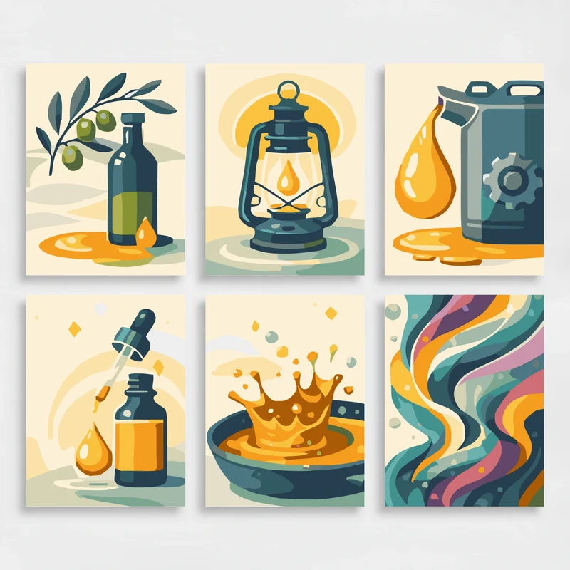 Oil - Mini Paint by Numbers Set