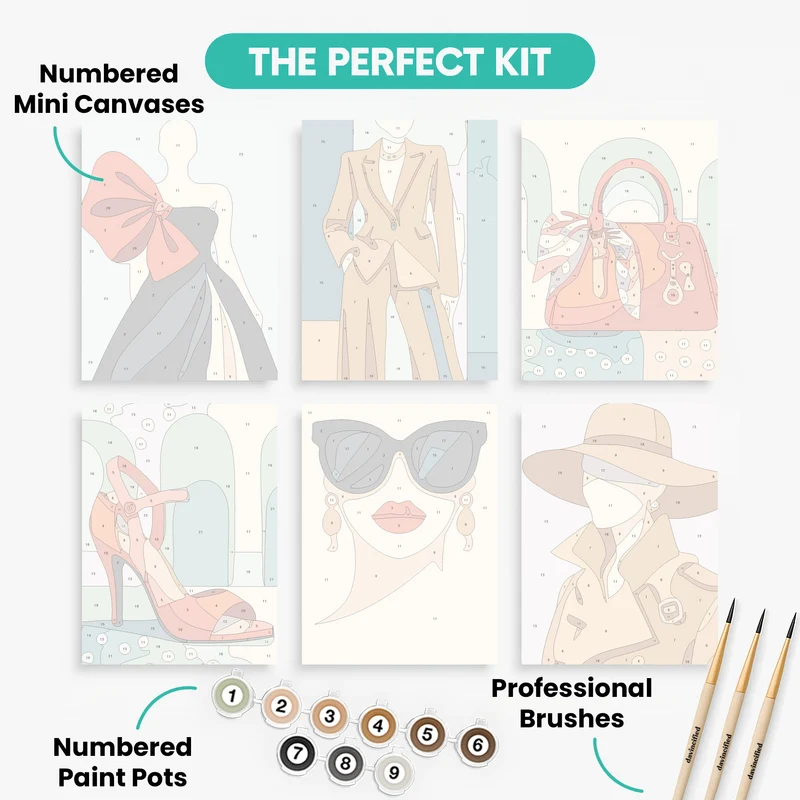 Fashion - Mini Paint by Numbers Set
