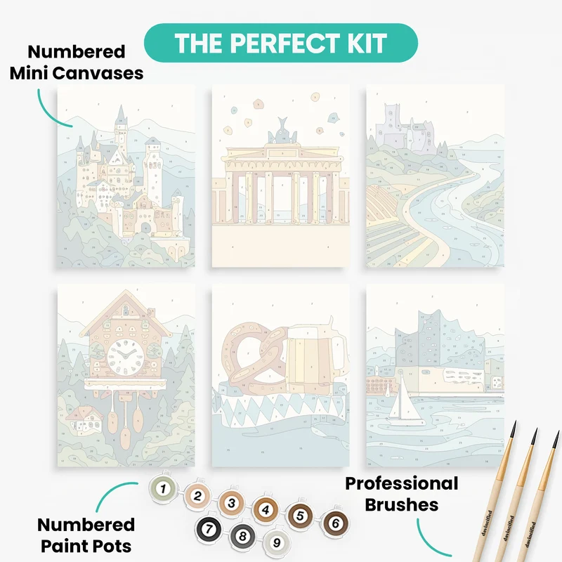 Germany - Mini Paint by Numbers Set