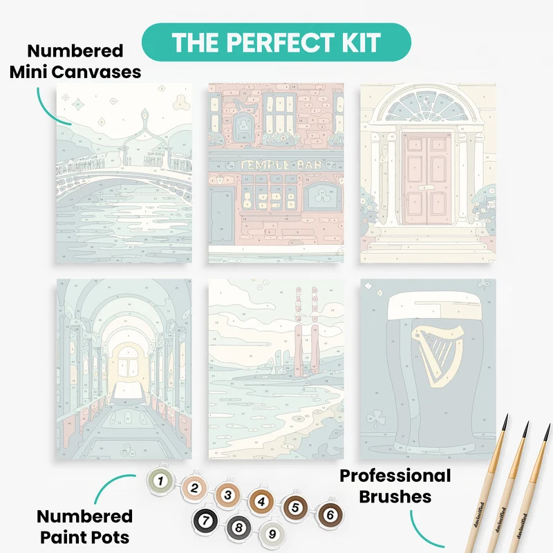 Dublin - Mini Paint by Numbers Set