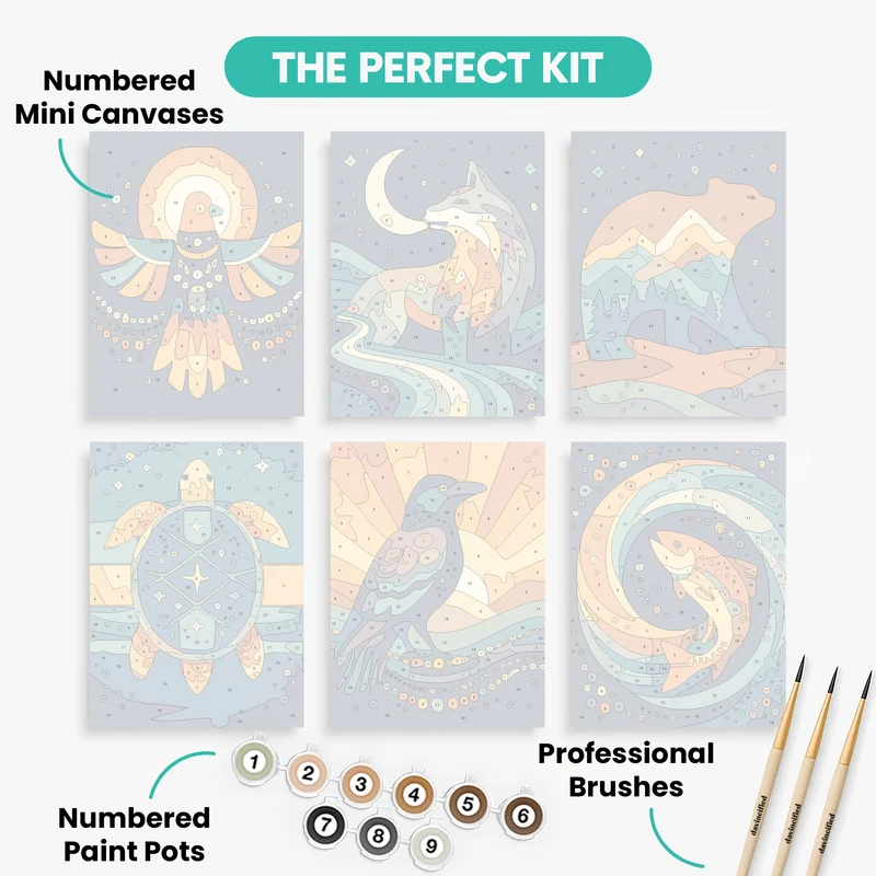 Indigenous Art - Mini Paint by Numbers Set