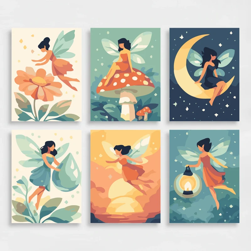 Fairies - Mini Paint by Numbers Set