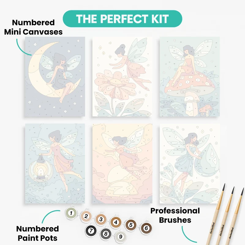 Fairies - Mini Paint by Numbers Set