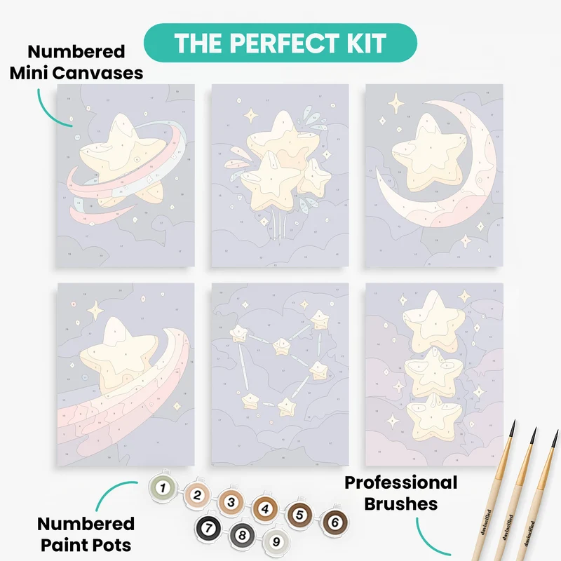 Stars - Mini Paint by Numbers Set