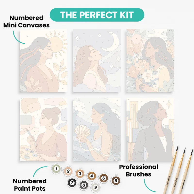 Women Empowerment - Mini Paint by Numbers Set