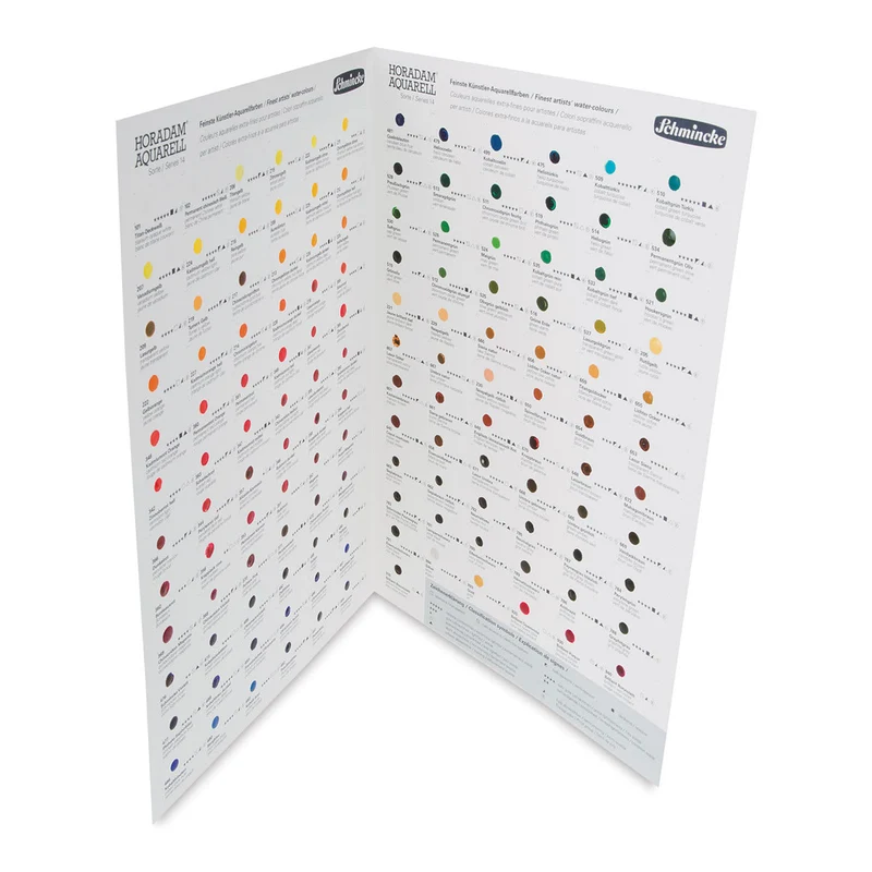 Campionario per acquerello Schmincke HORADAM Aquarell Dot Card – 140 colori