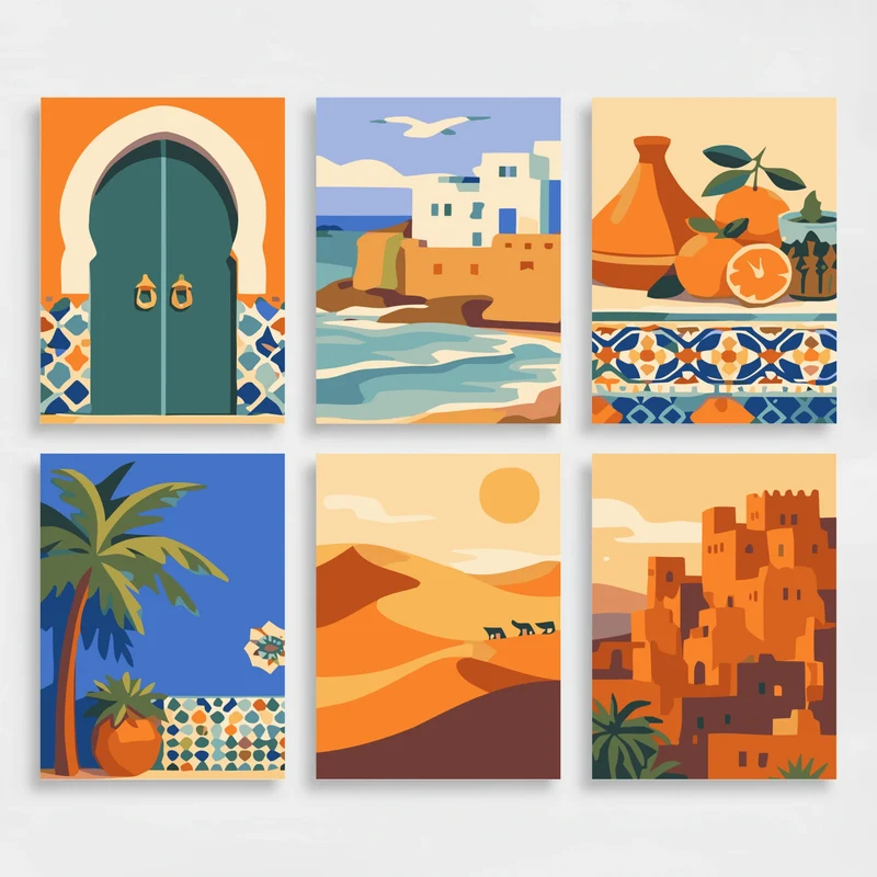 Moroccan Journey - Mini Paint by Numbers Set