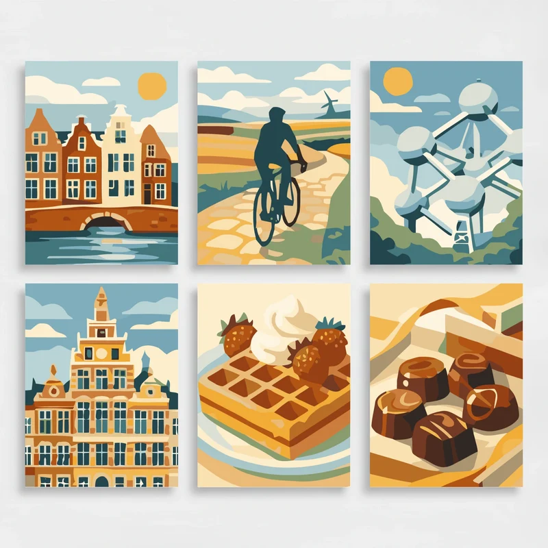 Belgian Heritage - Mini Paint by Numbers Set