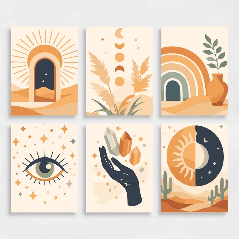 Boho Desert Dreams - Mini Paint by Numbers Set