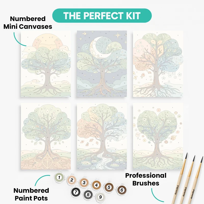 Tree Of Life - Mini Paint by Numbers Set