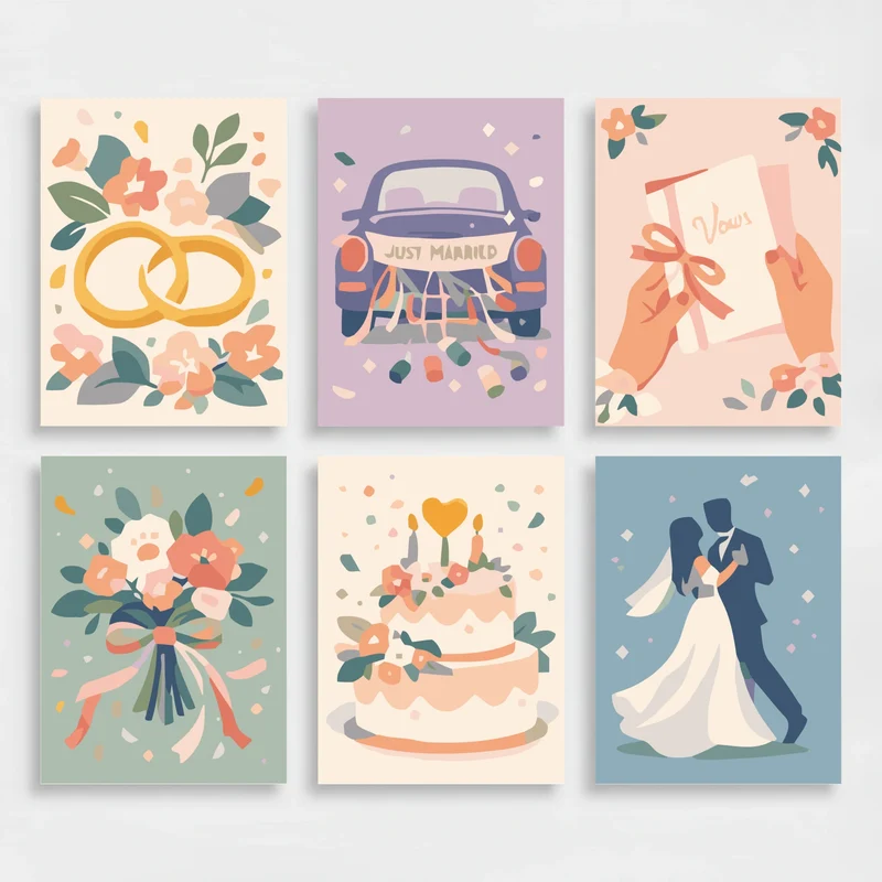 Wedding Celebration - Mini Paint by Numbers Set