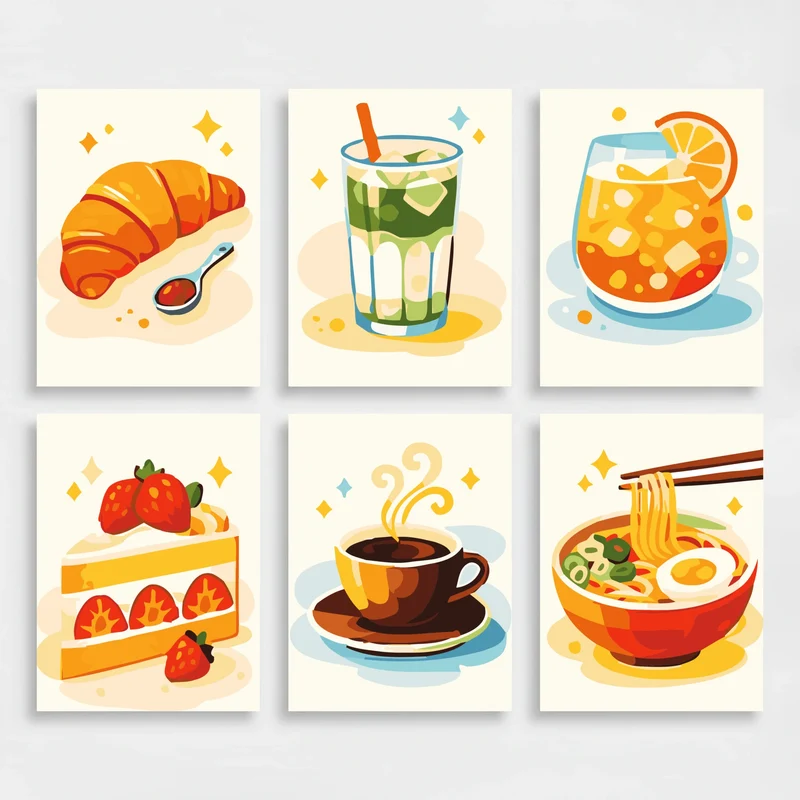 Café Delights - Mini Paint by Numbers Set