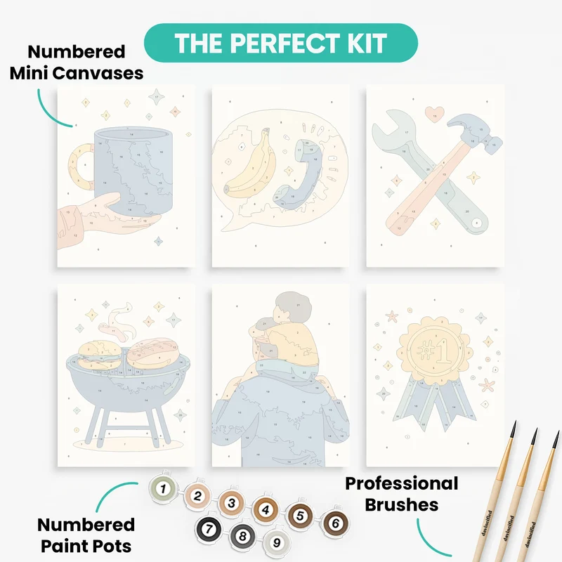 Father's Day Celebration - Mini Paint by Numbers Set