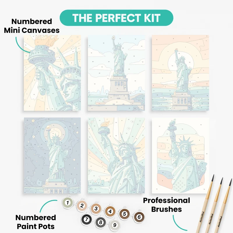 Liberty Illuminated - Mini Paint by Numbers Set