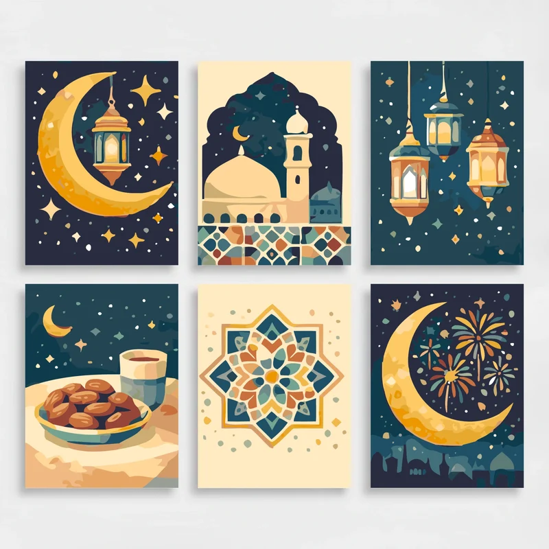 Ramadan and Eid - Mini Paint by Numbers Set