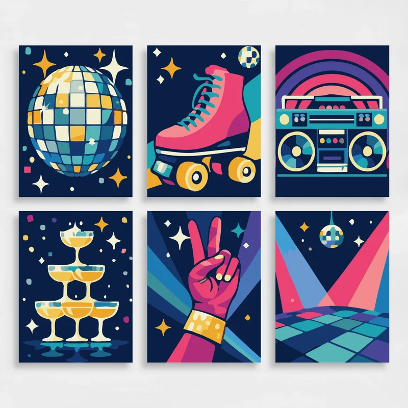 Disco - Mini Paint by Numbers Set