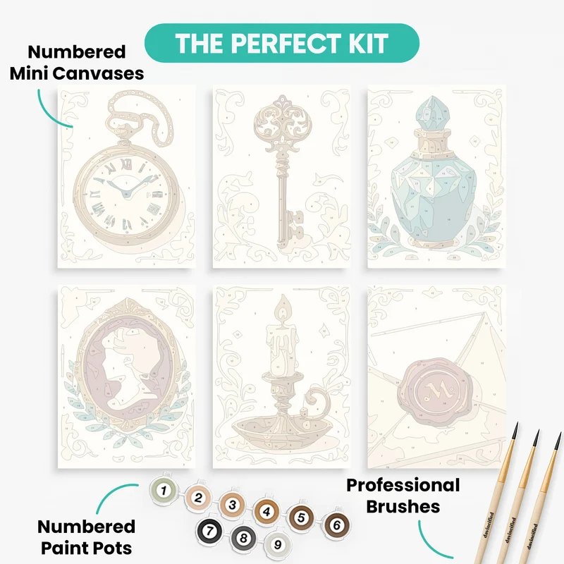 Antique - Mini Paint by Numbers Set
