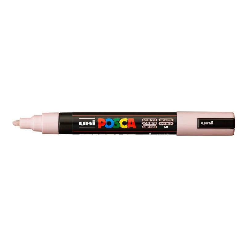 Акрилен маркер Posca PC-5M, 1,8 – 2,5 mm, сатенено розово (68)
