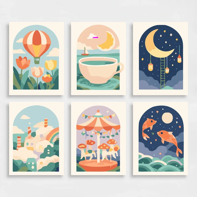 Whimsical Wonders - Mini Paint by Numbers Set