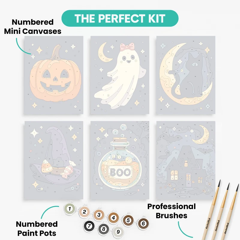 Halloween - Mini Paint by Numbers Set