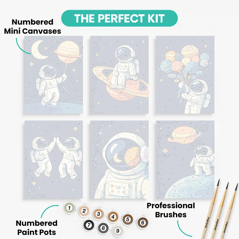 Astronauts - Mini Paint by Numbers Set