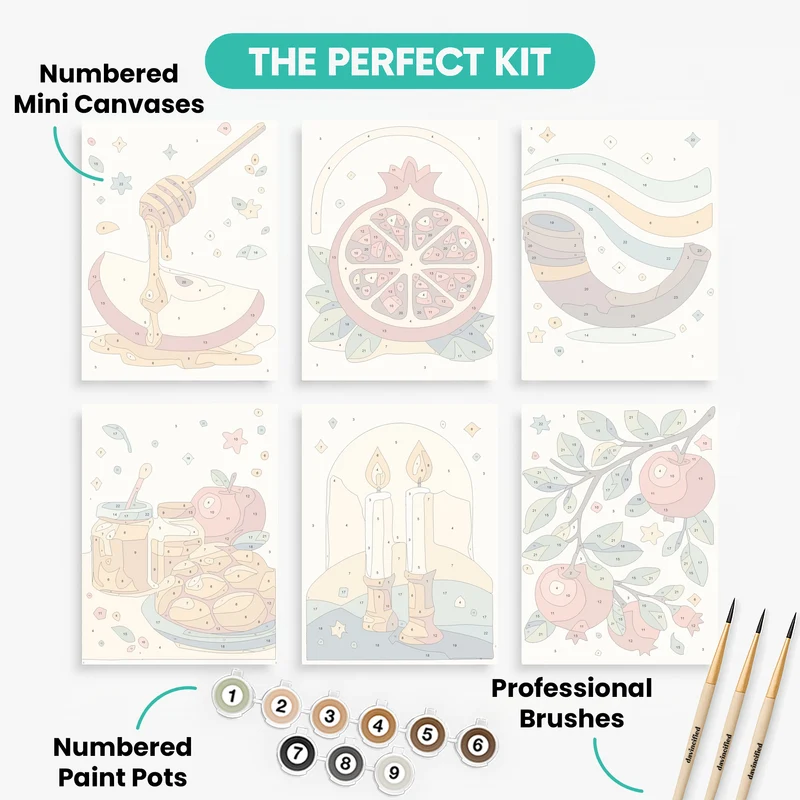 Rosh Hashanah - Mini Paint by Numbers Set