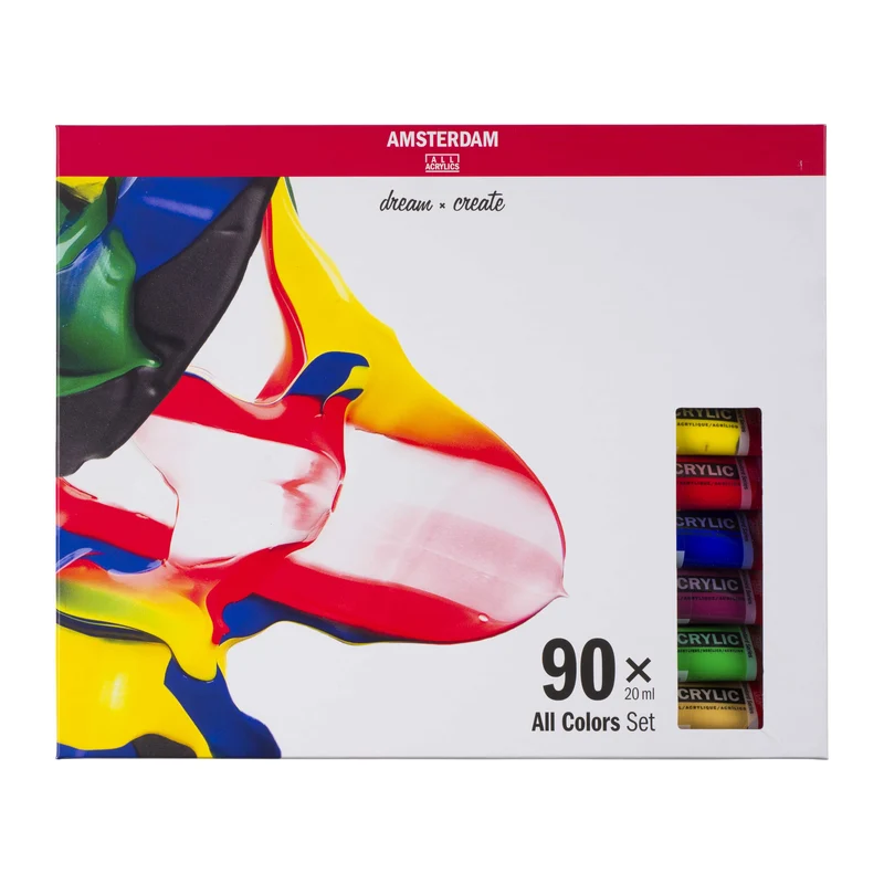 Set akrilnih barv ROYAL TALENS Amsterdam Vsi odtenki 90 x 20 ml