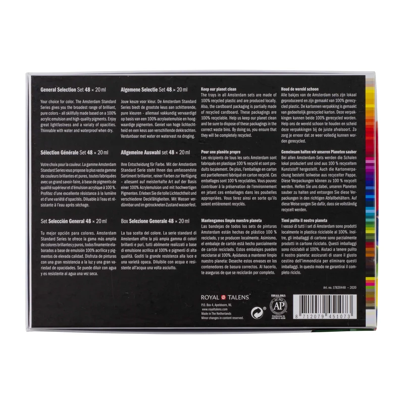 ROYAL TALENS Amsterdam set akrilnih boja General Selection 48 x 20 ml