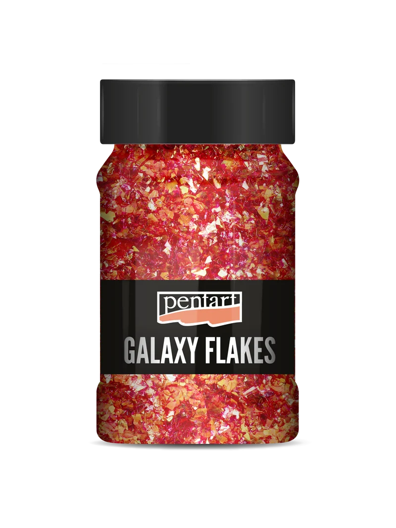 Декоративни люспи Pentart Galaxy Flakes Ida red-gold мин. 15 g