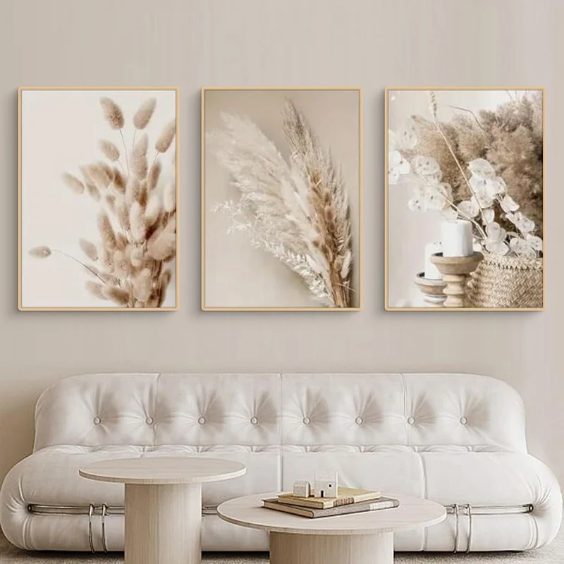 Boho Poster Set 3er Strand Landschaft Leinwandbild 50x70cm
