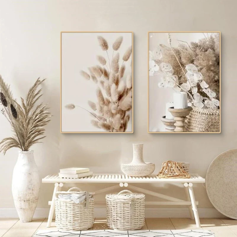 Boho Poster Set 3er Strand Landschaft Leinwandbild 50x70cm