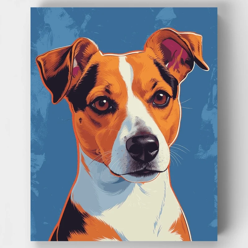 Jack Russell Terrier Portrait - Paint by Numbers Kit