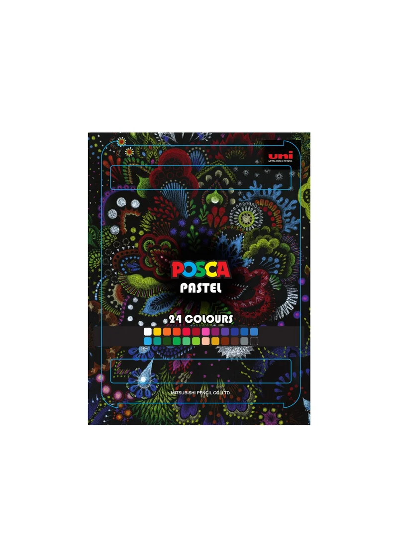 Posca KPA-100 24C Wachspastelle, Set, Farbmix